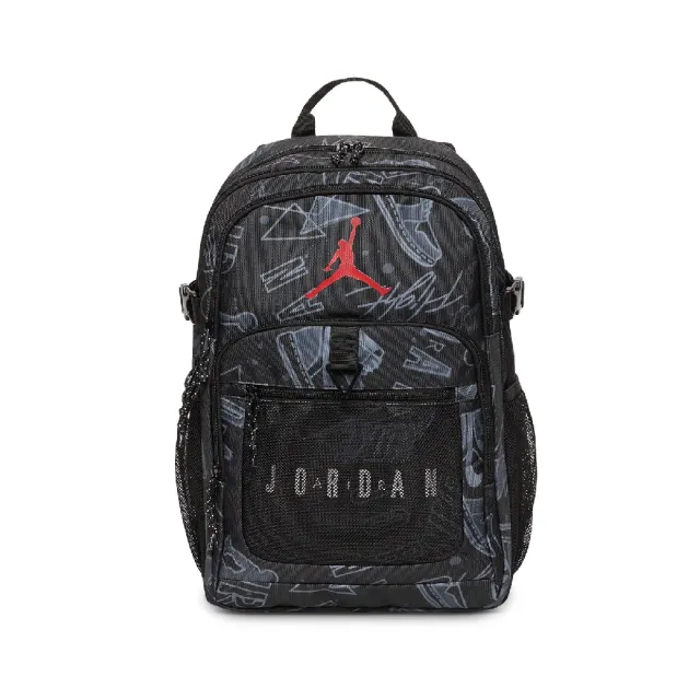 【NIKE 耐吉】後背包 Jordan School 黑 灰 13吋筆電包 多夾層 書包(JD2533058PS-003)