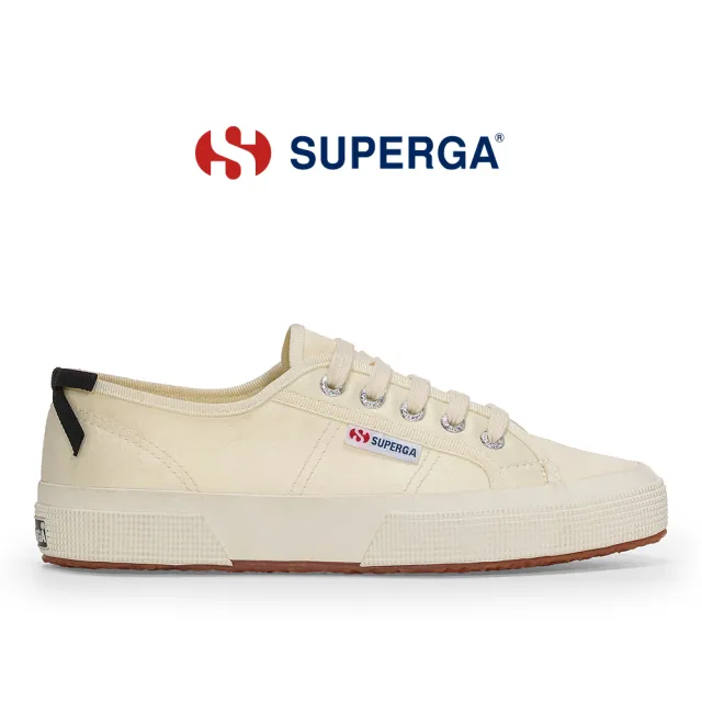 【SUPERGA】帆布鞋 女鞋 休閒鞋 2750 經典系列 蝴蝶結 緞帶 米白 S6138CW-A0E