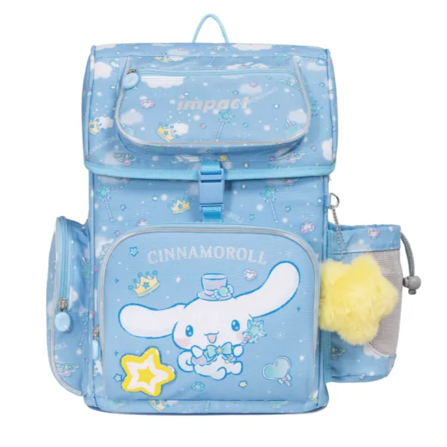 【IMPACT 怡寶】大耳狗喜拿Cinnamoroll-懸浮磁扣護脊書包-粉藍 IMCM7062LB(適合120-140公分孩童使用)