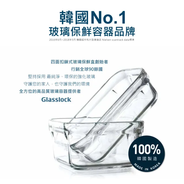 【Glasslock】韓國製強化玻璃微波保鮮盒 - 鮮選樂活10件組