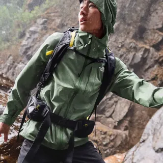 【The North Face 官方旗艦】北面男款綠色FUTURELIGHT防水透氣衝鋒衣｜8DF0BO9(外套)