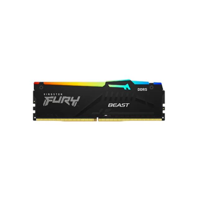 【Kingston 金士頓】FURY Beast DDR5 RGB 6000MT/s 64GB（2x32GB）記憶體 黑色(KF560C30BBEAK2-64)