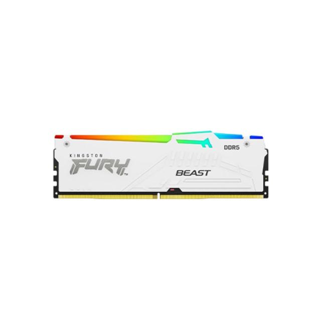【Kingston 金士頓】FURY Beast DDR5 RGB 6000MT/s 64GB（2x32GB）記憶體 白色(KF560C30BWEAK2-64)
