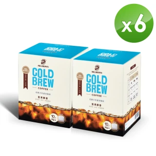 【金車/伯朗】伯朗冷萃濾泡咖啡-堅果醇香風味(10入/盒x6盒)