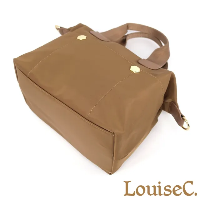【LouiseC.】雙11 Tree House 牛皮 輕盈尼龍 前後六插袋中型 手提斜背防水包 9色 素色 格紋賣場 YS98151