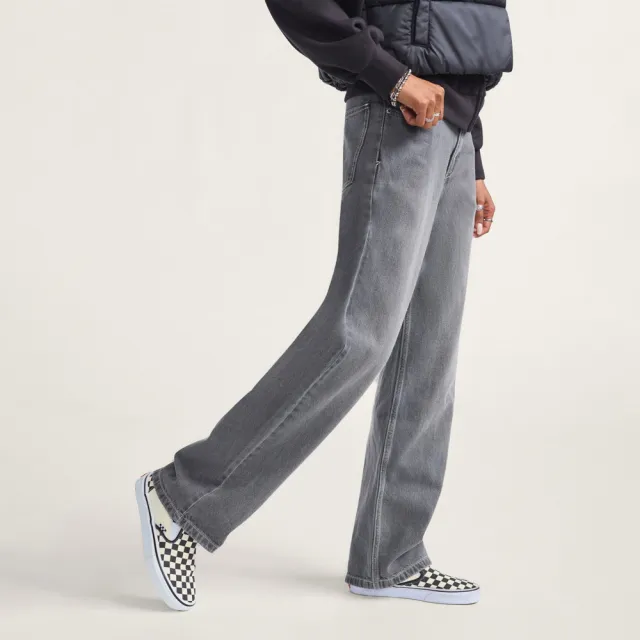 【VANS】官方旗艦 Sirelle 5 Pocket Puddle 女款灰色牛仔長褲