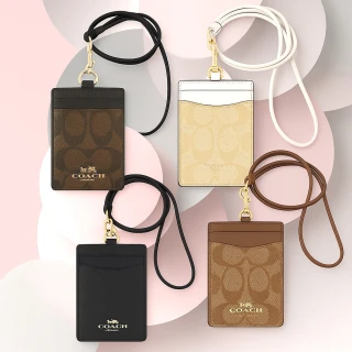 【COACH】大C PVC/皮革識別證件夾(多款多色任選)