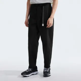 【The North Face 官方旗艦】北面男款黑色吸濕排汗附可調節腰帶休閒長褲｜89YSJK3