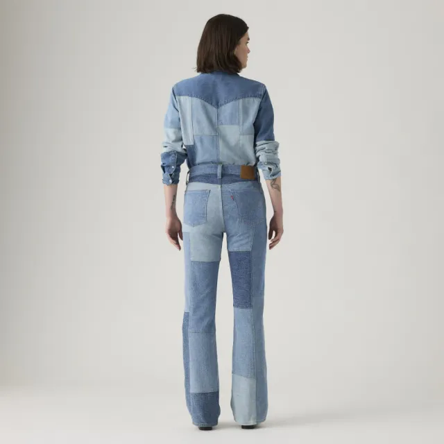 【LEVIS】女款 牛仔襯衫 拼接襯衫 設計款襯衫 女生上衣 熱賣單品 003TO-0000