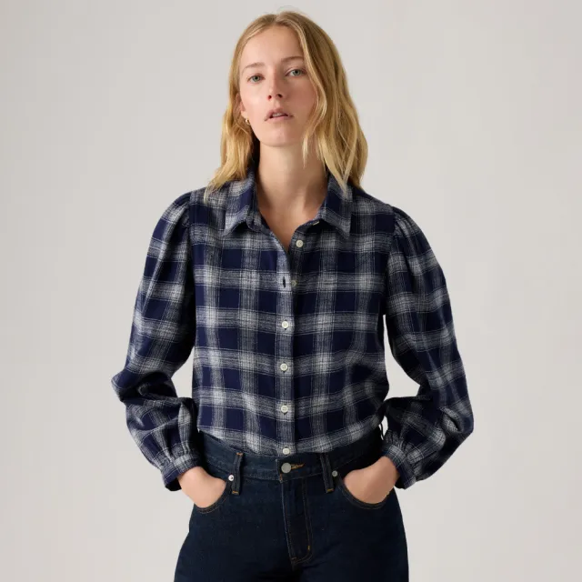 【LEVIS】女款 襯衫 格紋襯衫 法蘭絨襯衫 女生上衣 熱賣單品 003P4-0008