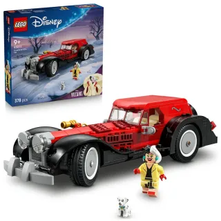 【LEGO 樂高】迪士尼系列 43277 庫伊拉的汽車(101忠狗 汽車模型 兒童玩具 積木)