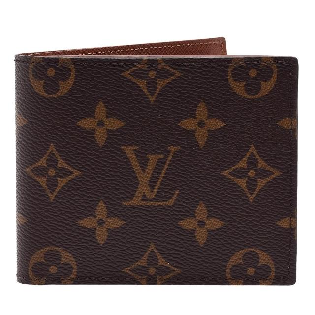 LV LOUIS VUITTON 路易威登 M62288 經典 MARCO 系列 Monogram 帆布印花折疊短夾，採用高質咖啡色系帆布與牛皮內層，設計簡約實用，掀開式開口方便取用，內有7個夾層與1個內袋，適合日常攜帶，原廠防塵套與包裝盒齊全，來自歐洲西班牙產地，男款設計，是時尚與實用兼具的經典選擇。