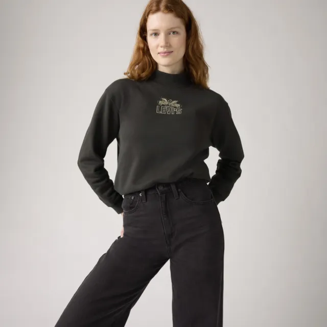 【LEVIS】女款 長袖t 印花長袖 長t 小領子 女生上衣 熱賣單品 003R9-0000