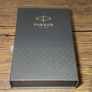 【PARKER】派克  IM系列麗雅黑金夾原子筆 真皮筆套禮盒(IM)
