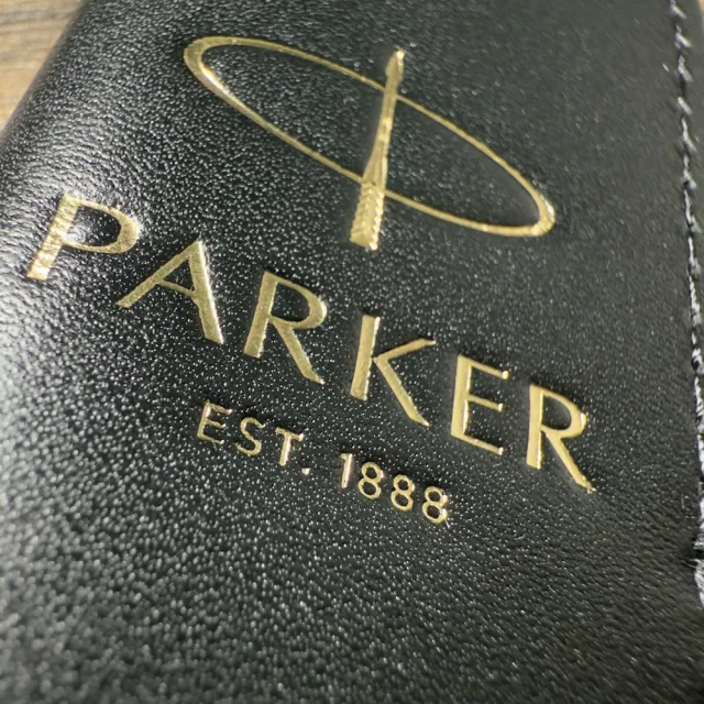 【PARKER】派克  IM系列麗雅黑金夾原子筆 真皮筆套禮盒(IM)
