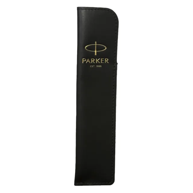 【PARKER】派克  IM系列麗雅黑金夾原子筆 真皮筆套禮盒(IM)
