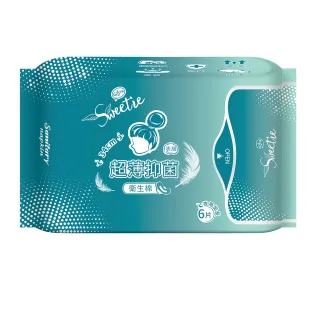 【Sweetie 舒芯】非涼感 Plus 超薄抑菌 夜用加長衛生棉(34cm 符合FDA&ISO認證)