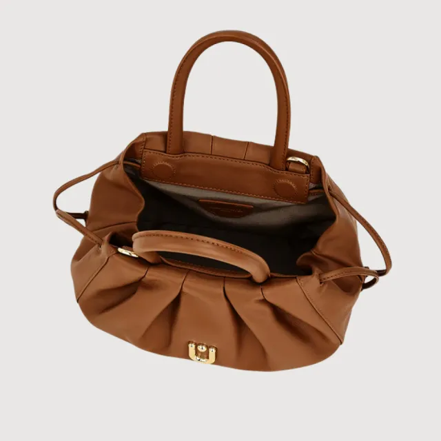 【BRAUN BUFFEL 德國小金牛】蒂夏爾-B 大手提斜背包-麥色(BF876-57-BRA) 女包送禮推薦