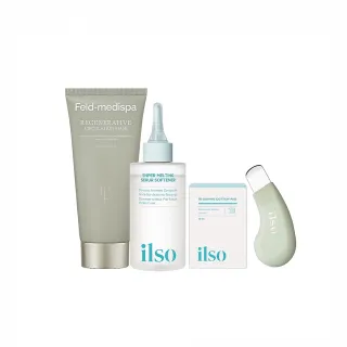 【ilso】粉刺調理黑頭導出液組合+淨化泥膜(導出液150ml+棉片40片+黑頭鏟+淨化泥156g)