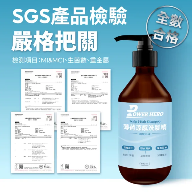 【PowerHero 勁漢英雄】洗髮精500mlx3入組(強健豐盈/極黑精粹/薄荷涼感/抗屑)