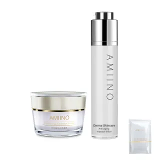 【AMIINO 安美諾】美白修護霜30ml+煥妍凍齡膜50ml