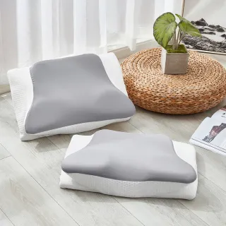 【MIT iLook】全方位釋壓舒眠止鼾多功能修容/護頸蝶型記憶枕(不單賣子品)