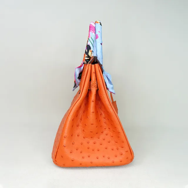 【M2nd】歐美名媛經典柏金鴕鳥皮包(T9128A)