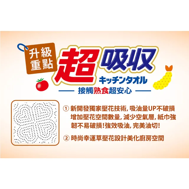 【日本大王】elleair 無漂白超吸收廚房紙巾(100抽x6捲 捲筒家庭組)