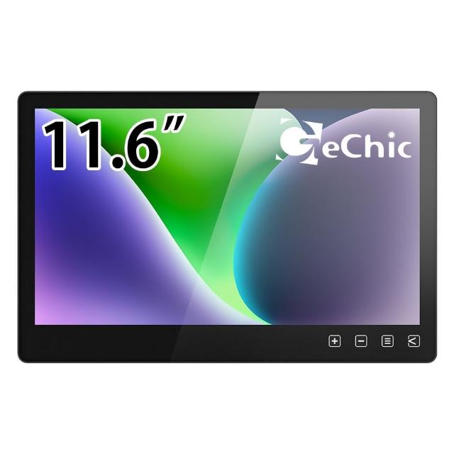 【GeChic 給奇創造】T112C 11.6吋 電容式 多點 低耗電 觸控螢幕(可接雙PC/ 可壁掛 / AF防汙鍍膜)
