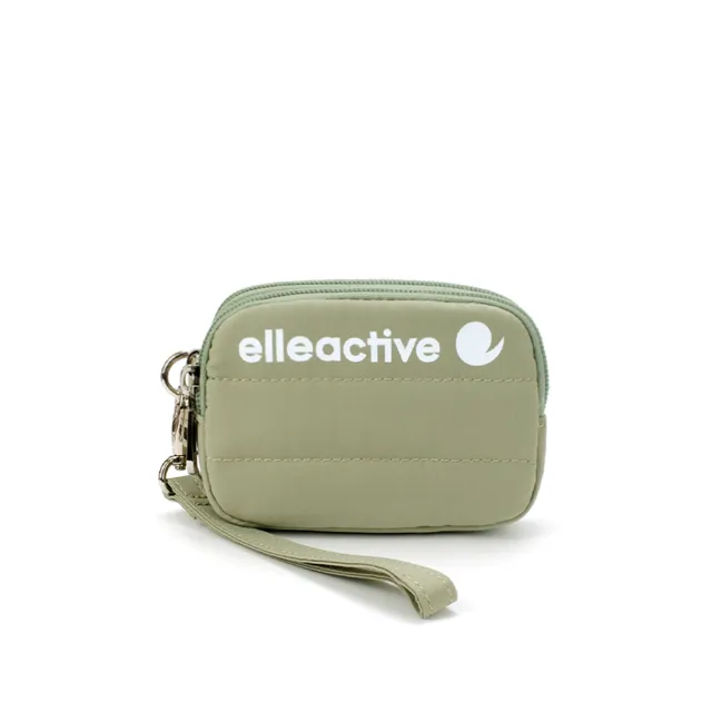 【ELLE ACTIVE】蓬蓬雲朵系列-雙層零錢包/手腕包(抹茶綠)