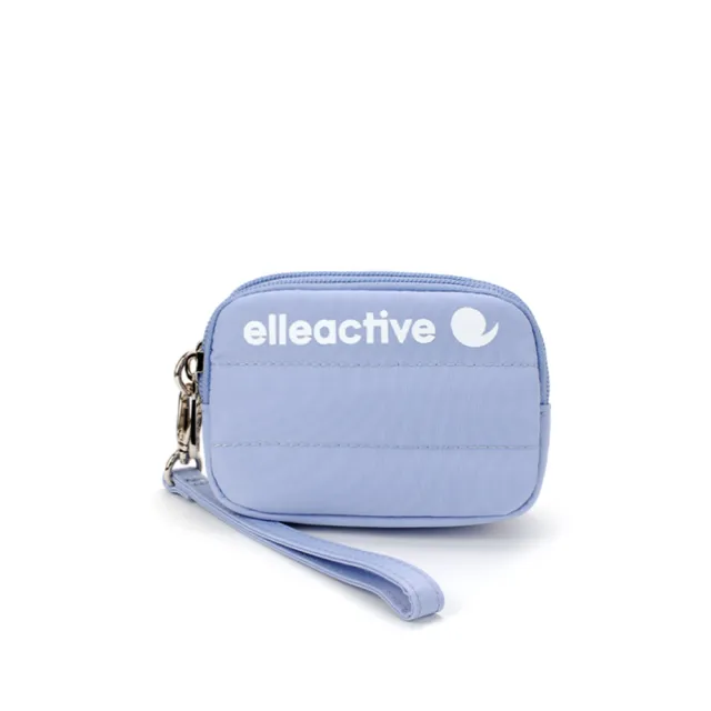 【ELLE ACTIVE】蓬蓬雲朵系列-雙層零錢包/手腕包(雲霧藍)