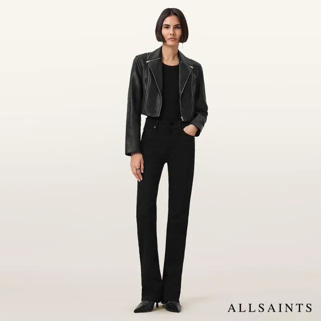 【ALLSAINTS】LANDERS 短版簡約羊皮騎士外套皮衣 W058LD(修身版型)