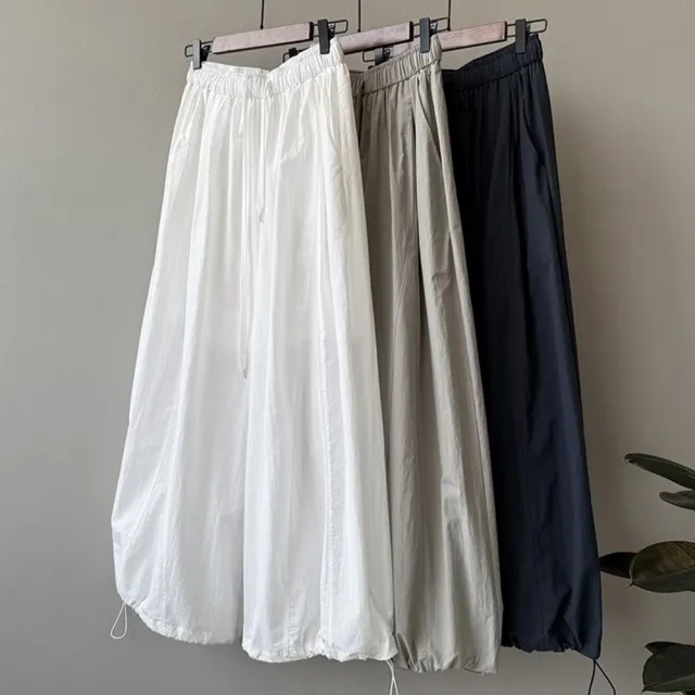 【米蘭精品】現貨+預購 高腰長褲大碼寬褲直筒褲子傘兵褲寬管褲休閒女裝(高腰垂感女褲子3色t1ma67)