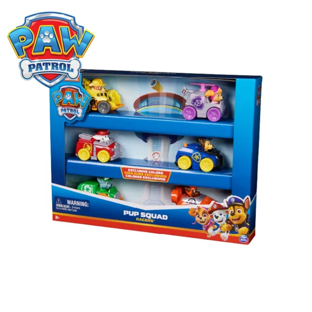 【paw patrol 汪汪隊立大功】Pup Squad小車套組 口袋小賽車_SUNUP 非迴力車(內含玩具車x6)