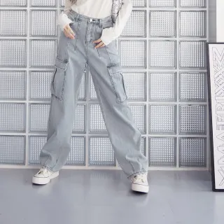 【OB 嚴選】純棉車線設計工裝口袋牛仔褲 《BA7358》