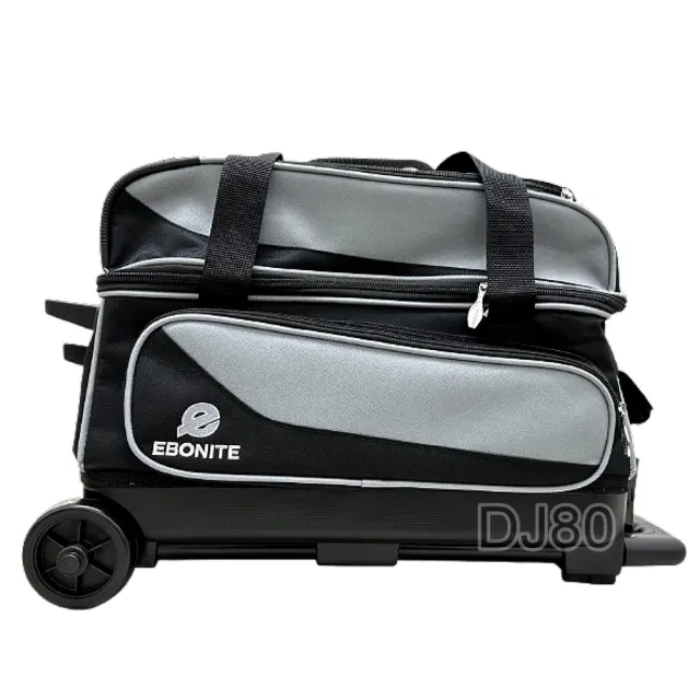 【DJ80 嚴選】美國Ebonite Transport II SERIES TWO BALL拉桿式高級保齡雙球袋(7色任選 代理商公司貨)