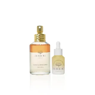 【森SHEN】水漾修護組(金盞花潤膚水125ml+黃金抗老修護露30ml)