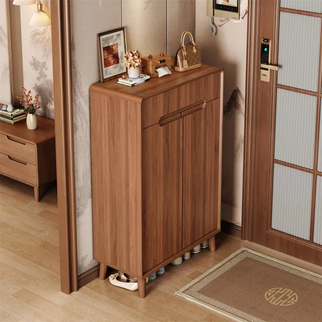 【新川】新中式鞋櫃 家用鞋櫃 玄關櫃一體大容量 收納玄關台(多功能鞋櫃 一體大容量鞋櫃)