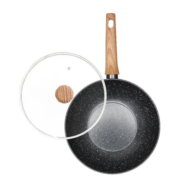 【shimizu 清水】樂廚輕鐵炒鍋28CM(三層不沾)