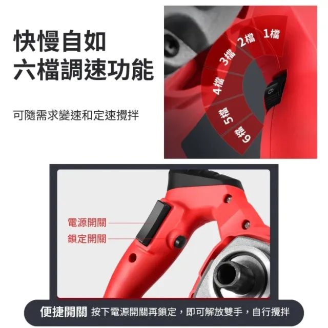 【森森機具】110V 工業水泥攪拌機 交換禮物(6檔調速 大功率 輕量款)