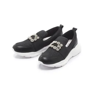【FAIR LADY】軟實力 耀眼雪花鑽輕量厚底休閒鞋(閃耀黑、5B3093)