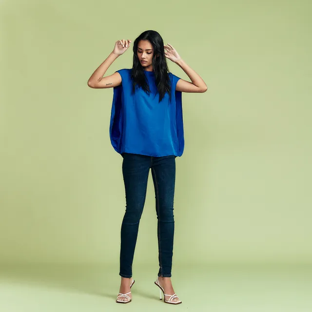 【ICHE 衣哲】Cop.Copine 法國原裝進口3D立體空氣感絲滑造型上衣