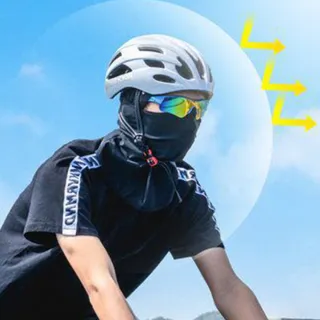 【DREAMCATCHER】冰絲防曬頭套(防風頭套 涼感頭套 機車防曬頭套 遮陽頭套 防曬面罩 降溫涼感面罩)