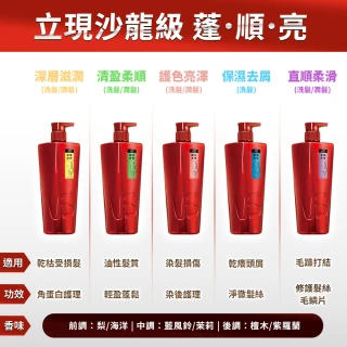 【VS 沙宣】洗髮乳/潤髮乳750mlx2入組(深層滋潤/清盈柔順/護色亮澤/保濕去屑/直順柔滑)