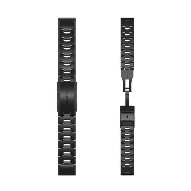 【GARMIN】QUICKFIT 22mm 石墨灰DLC鈦金錶帶