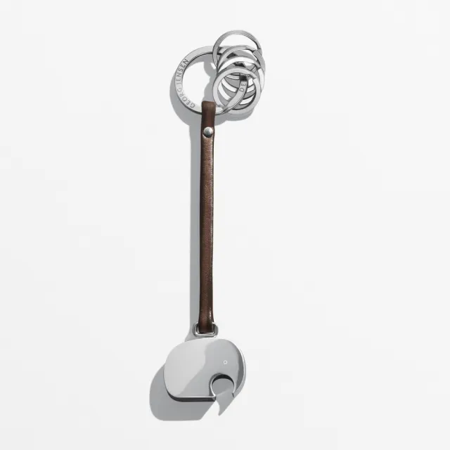 【Georg Jensen 喬治傑生】ELEPHANT 鑰匙圈(皮革 鋁質)