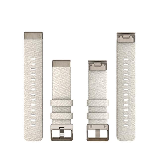 【GARMIN】QuickFit 20mm 混色白尼龍錶帶