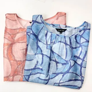 【Master Max】天絲棉水波紋路亞麻短袖上衣(8517131)