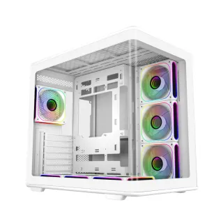【Cooler Master 酷碼】Cooler Master Elite 600 全景玻璃 ARGB 機殼 白色(Elite 600)