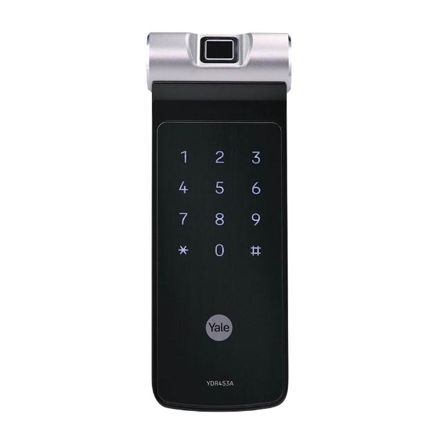 【Yale 耶魯】YDR453A指紋密碼電子輔助鎖-黑色(含基本安裝)